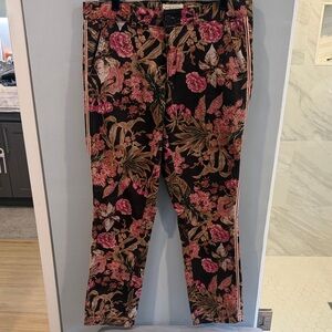 Anthropologie Chino Plaid Pants in Brown and Black